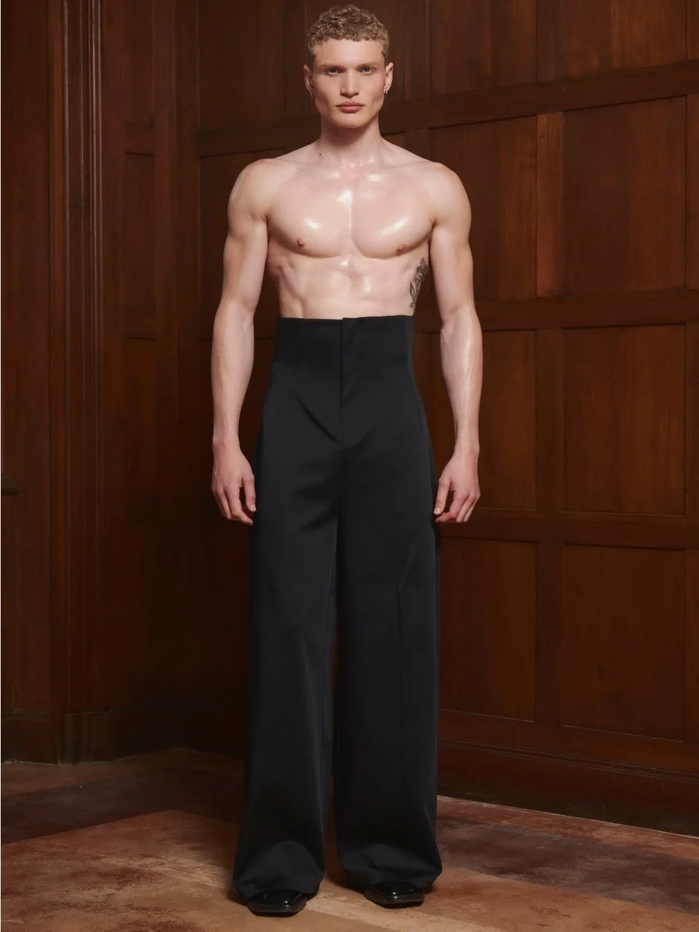 Salt Murphy black baba high waisted wide leg pants